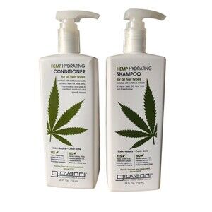 Giovanni PAIR Hemp Hydrating Shampoo Conditioner w Aloe Vera Frankincense Sage